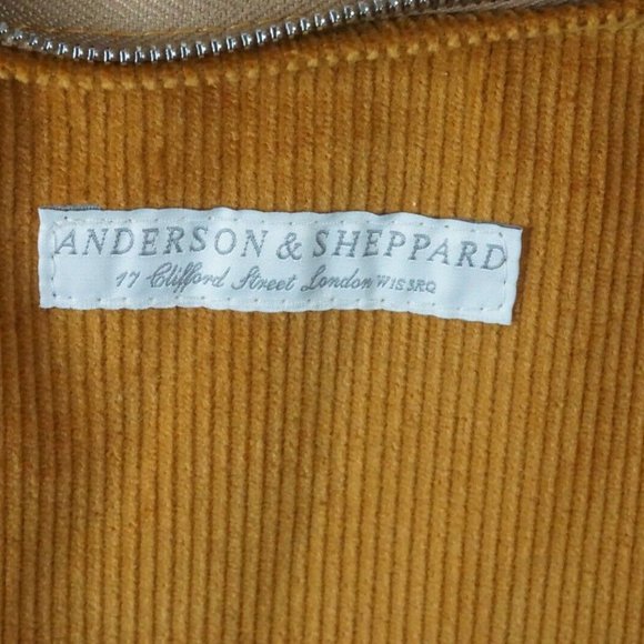 Anderson Sheppard Work Jacket Corduroy Coat Ochre Sz XXS Brand New - Picture 6 of 8